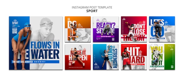 Gratis PSD sport sjabloonontwerp