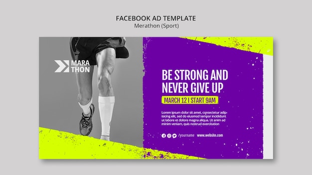 Gratis PSD sportconcept facebook-sjabloon