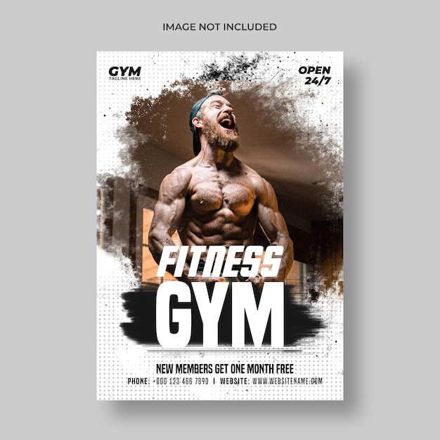 Gratis PSD sportschool fitness flyer en poster sjabloon