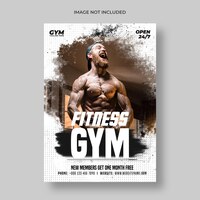 Sportschool fitness flyer en poster sjabloon