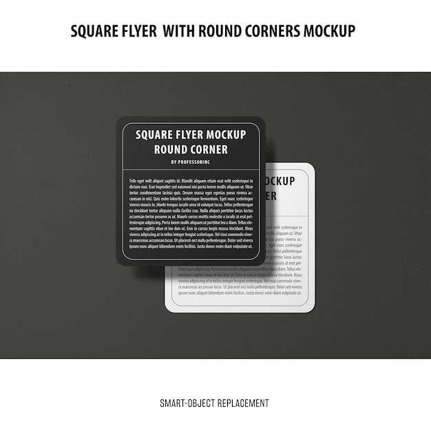 Gratis PSD sqaure flyer mockup