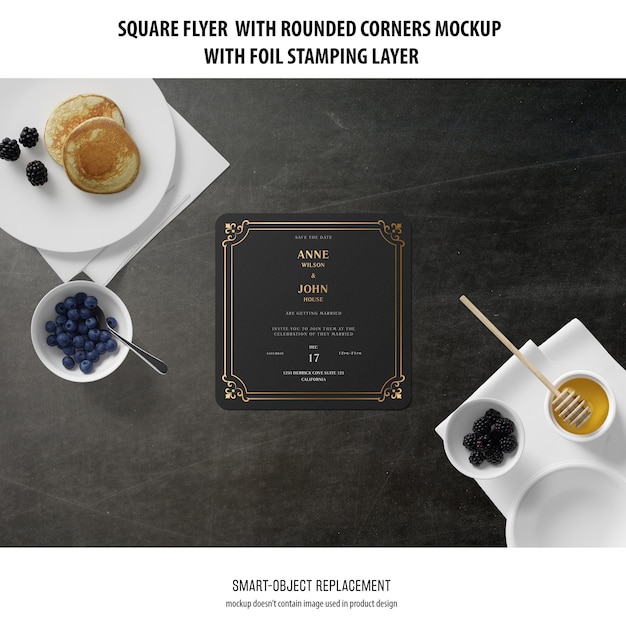 Sqaure flyer mockup