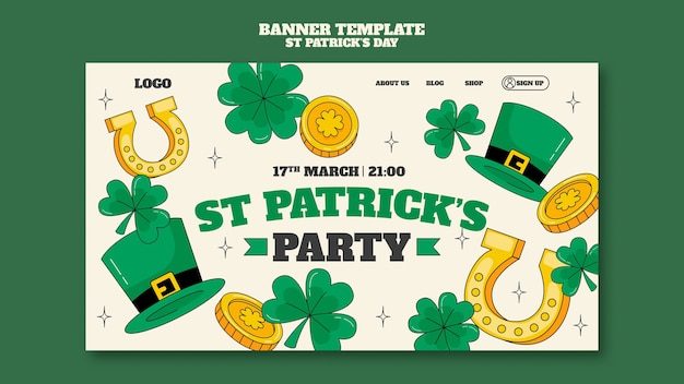 Gratis PSD st patrick's dag sjabloonontwerp