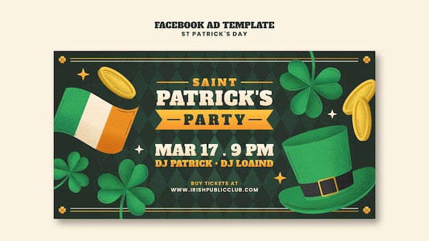 Gratis PSD st. patrick's day sjabloon ontwerp