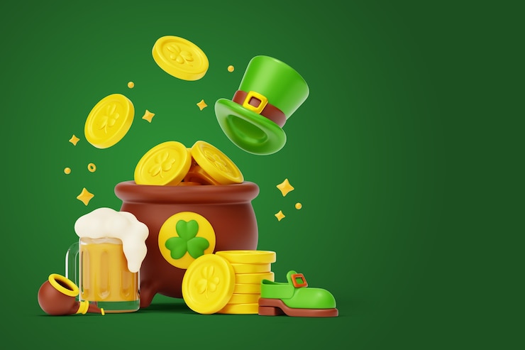 PSD gratuito st. patrick's day sullo sfondo della natura morta