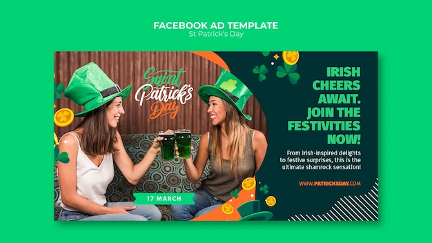 Gratis PSD st patrick's day viering facebook sjabloon