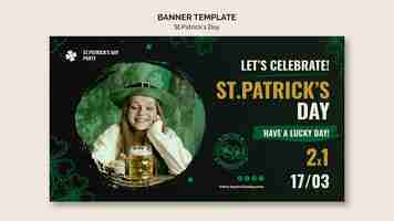 Gratis PSD st. patrick's day viering horizontale banner