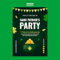 Gratis PSD st. patrick's day viering uitnodiging sjabloon