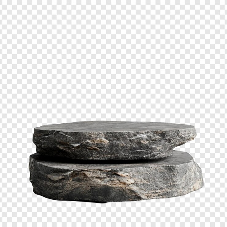Gratis PSD stapel van donkergrijze rotsen natuursteenplatform voor productvertoning