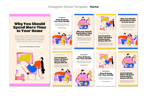 Stare a casa raccolta di storie di instagram