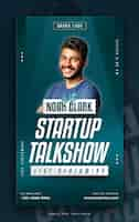 Gratis PSD startup talkshow live streaming instagram postverhaalsjabloon