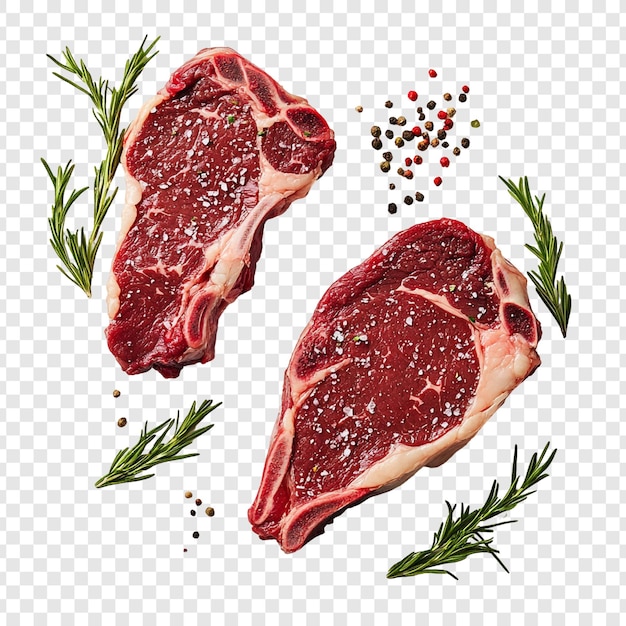 Steak crudi e succosi pronti per la griglia