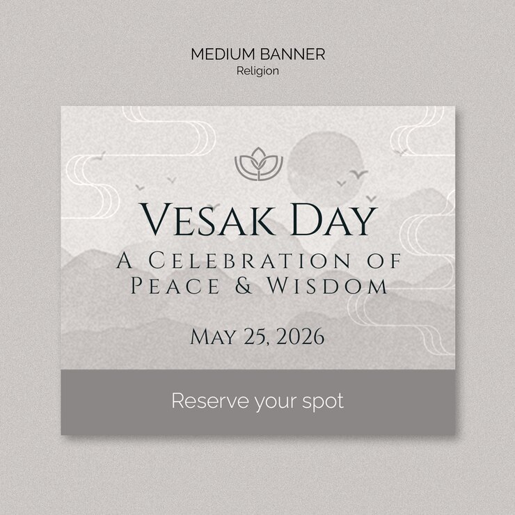 PSD gratuito stendardo per la celebrazione del giorno di vesak