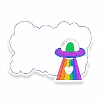 PSD gratuito stickers del mes del orgullo