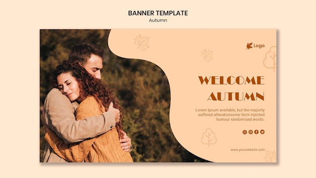 Stile del modello di banner stagione autunnale
