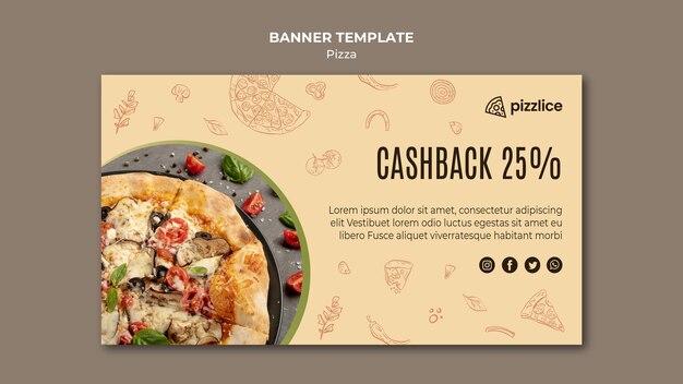 Stile delizioso del modello dell'insegna della pizza