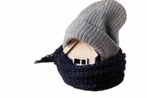 Gratis PSD stilleven van gezellig huis met warme kleding