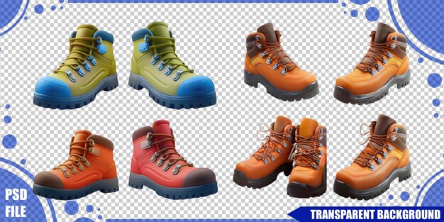 Stivali da trekking colorati per le avventure all'aperto