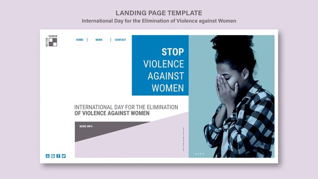 Stop alla violenza contro il modello di pagina di destinazione delle donne