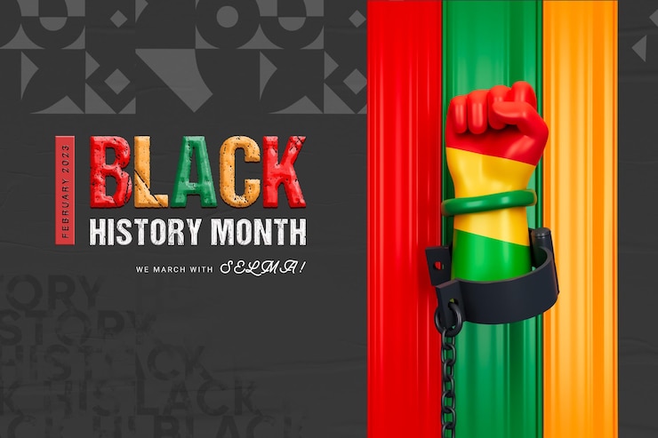 PSD gratuito storia nera modello di progettazione banner mese