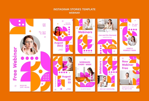 Storie di instagram della conferenza webinar