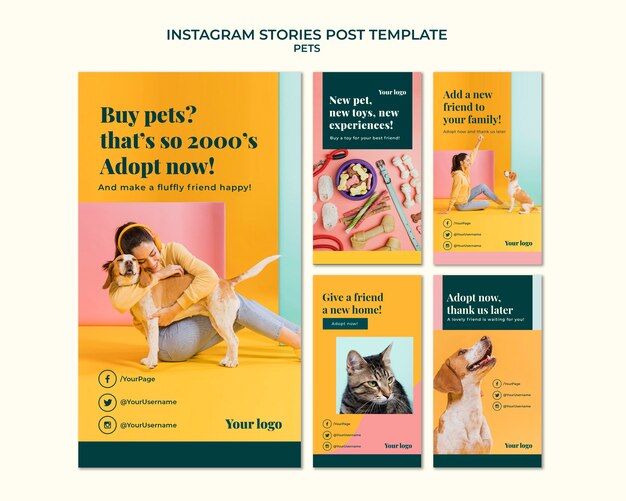 Storie di instagram di animali domestici