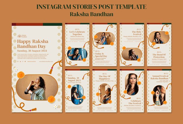 Storie di instagram di celebrazione di Raksha bandhan