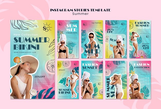 Storie di instagram di moda estiva