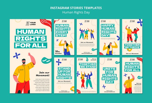 Storie di instagram per celebrare la giornata dei diritti umani