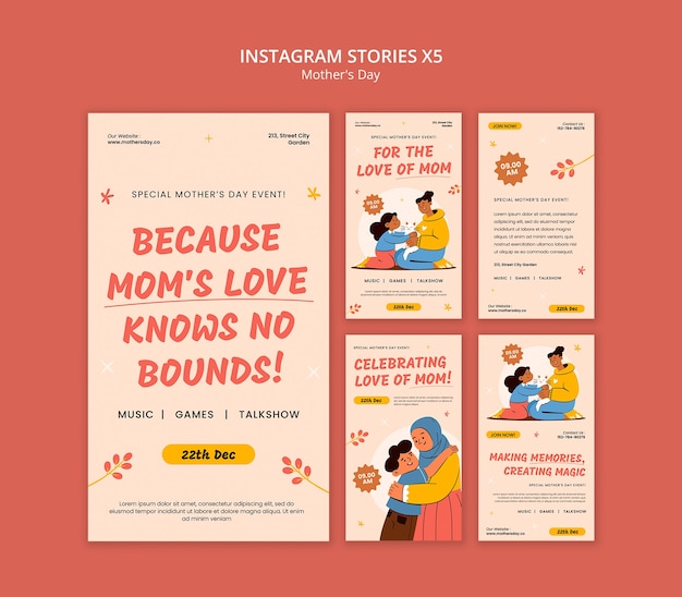 Storie di instagram per la festa della mamma