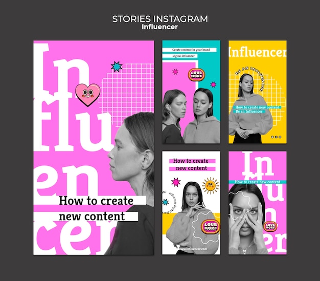 Storie di instagram sullo stile di vita dell'influencer