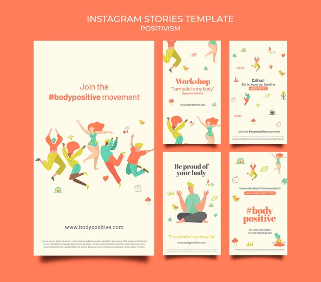Storie di social media positive per il corpo