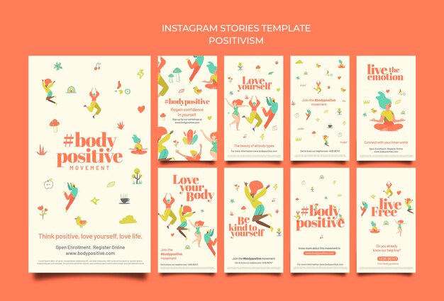 Storie di social media positive per il corpo