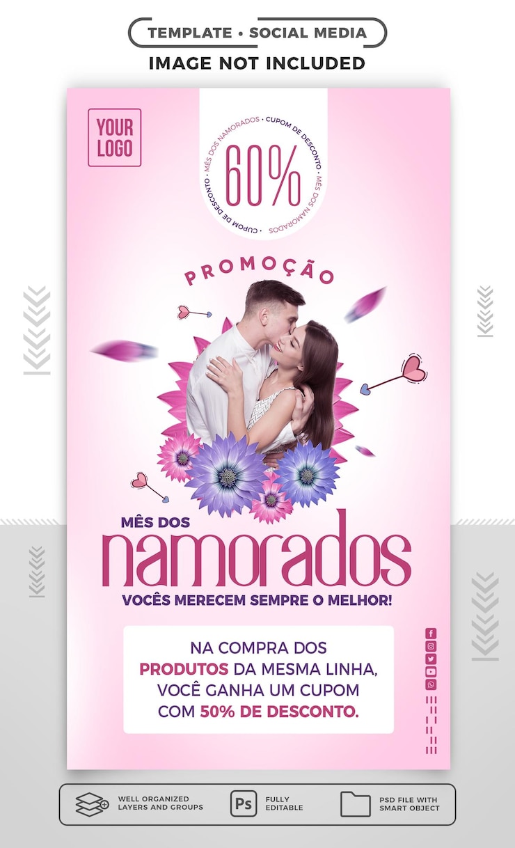 Storie sui social media Promozione del mese di San Valentino
