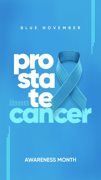 Stories noviembre campaña azul contra el cáncer de próstata mes de la prevención