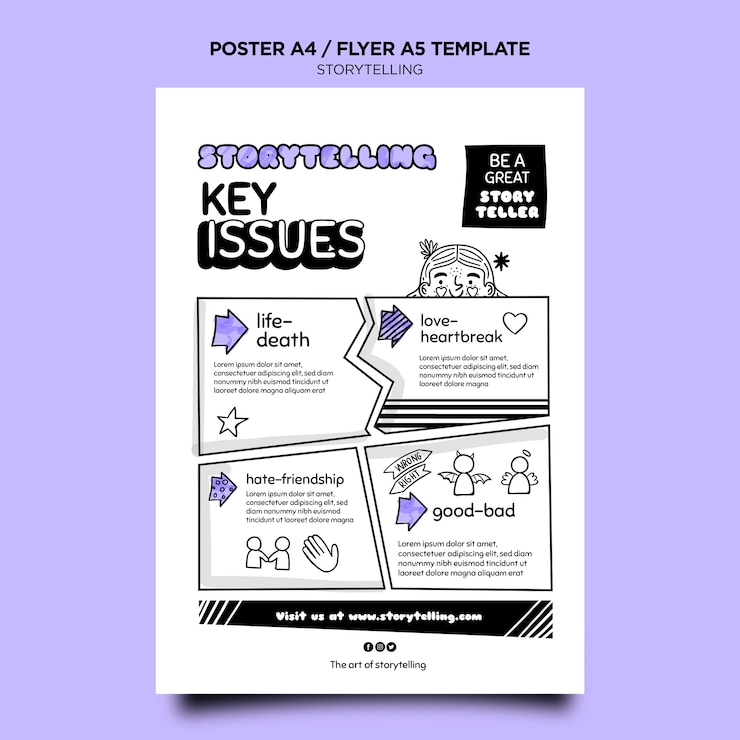 PSD Gratis storytelling for marketing print template