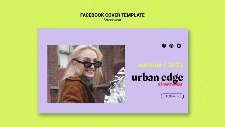 PSD Gratis streetwear collection facebook cover template