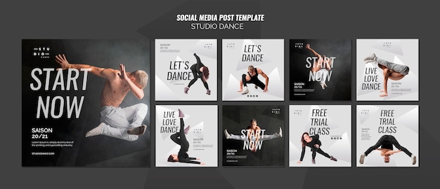 Gratis PSD studio dans sociale media post sjabloon