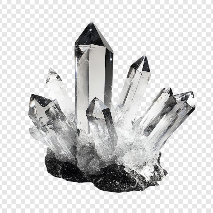 PSD Gratis stunning cluster of quartz crystals