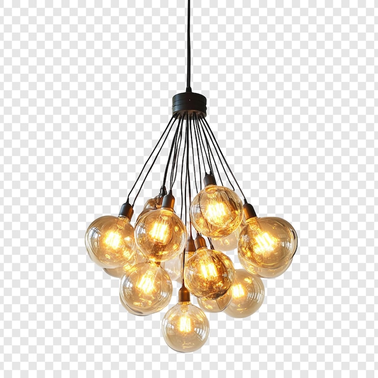 PSD Gratis stunning multilight pendant lamp modern interior design