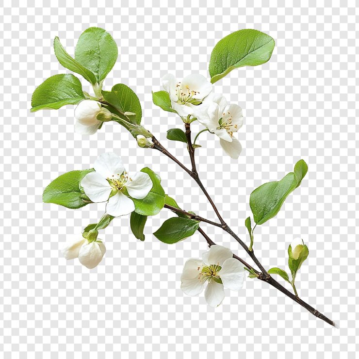 PSD gratuito stupendo ramo di fiori fiori bianchi delicati e foglie verdi lussureggianti
