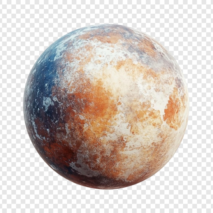 PSD gratuito stupendo rendering 3d di plutone un corpo celeste di ghiaccio e roccia