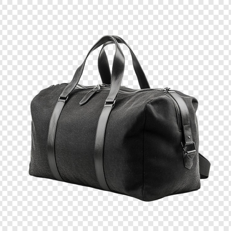 PSD Gratis stylish black canvas weekender travel duffle bag