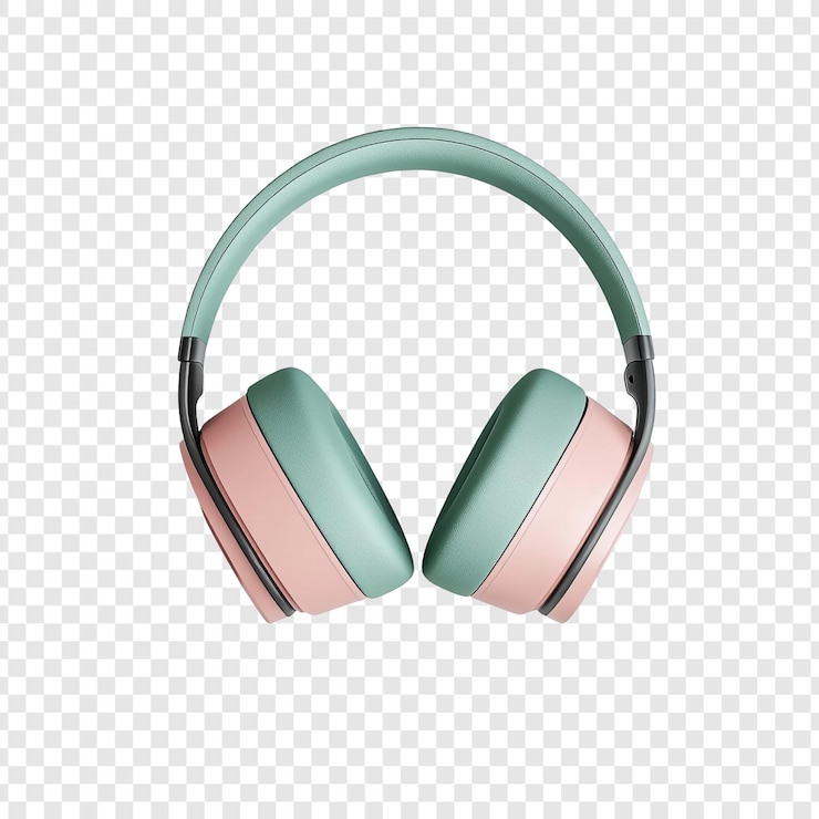PSD Gratis stylish mint and rose gold headphones highquality audio experience