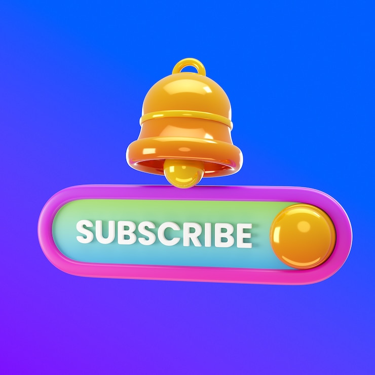 PSD Gratis subscribe button with bell