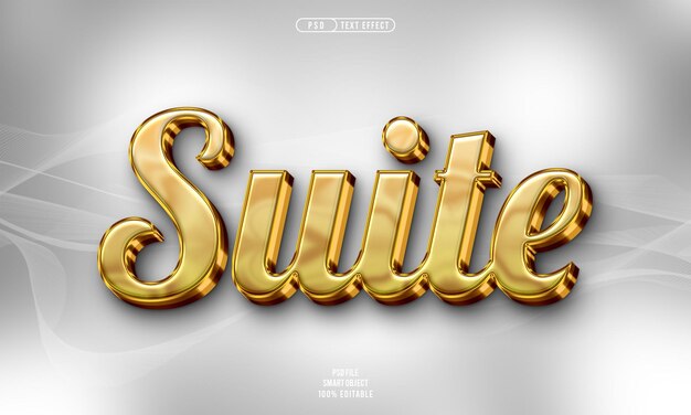 Suite de efectos de texto editables en 3D