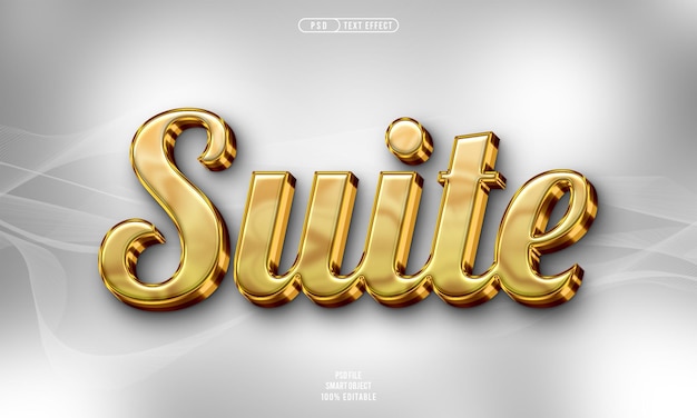 Suite de efectos de texto editables en 3D