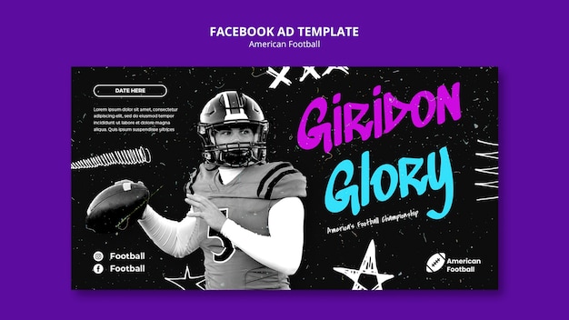 Gratis PSD super bowl sjabloonontwerp