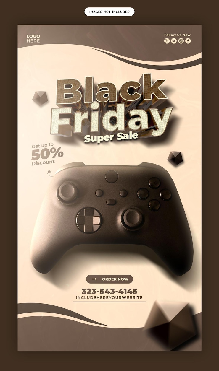 PSD gratuito súper venta del viernes negro plantilla de banner de historias de instagram y facebook