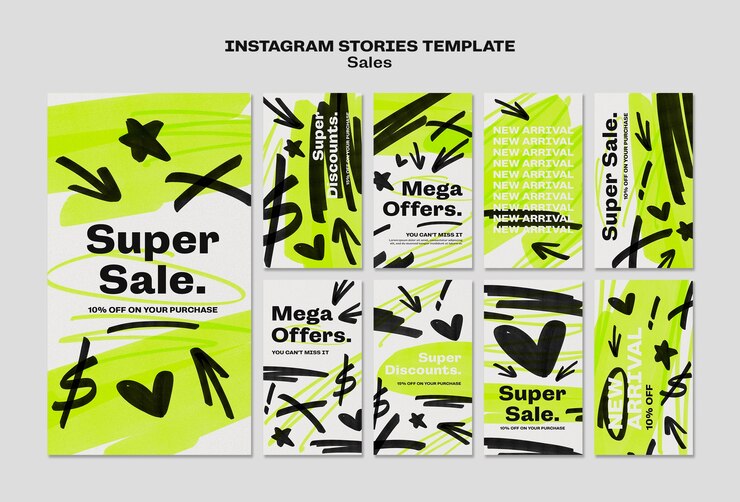PSD gratuito superventas colección de historias de instagram